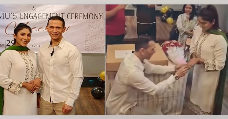 হাঁটু গেড়ে আংটি পরিয়ে বাগদান সারলেন সোহেল তাজ