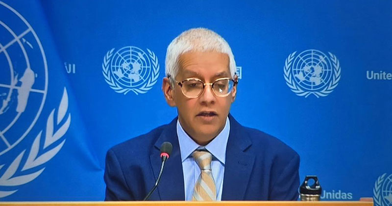 অ্যান্তোনিও গুতেরেসের উপ-মুখপাত্র ফারহান হক। ছবি: সংগৃহীত