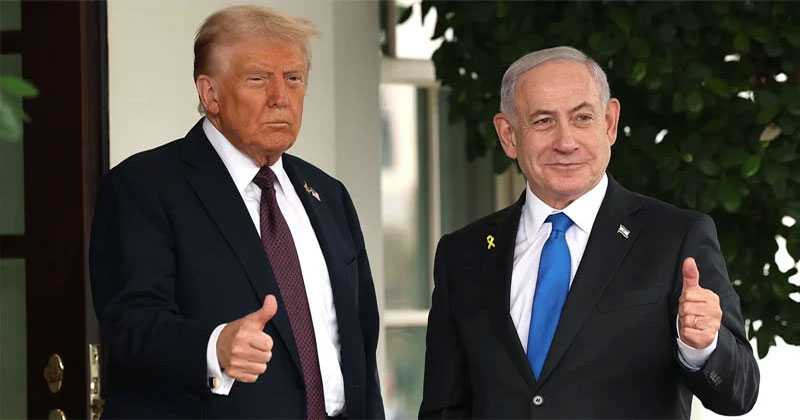 মার্কিন প্রেসিডেন্ট ডোনাল্ড ট্রাম্প ও ইসরায়েলের প্রধানমন্ত্রী বেনিয়ামিন নেতানিয়াহু : ফাইল ছবি