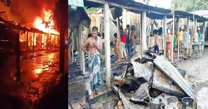 নান্দাইলে অগ্নিকাণ্ডে প্রায় ষাট লক্ষ টাকার ক্ষয়ক্ষতি 