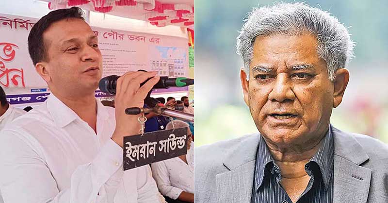 জামালপুরের ডিসি ইমরান আহমেদ (বাঁয়ে) ও সাবেক নির্বাচন কমিশনার ব্রিগেডিয়ার জেনারেল (অব.) এম সাখাওয়াত হোসেন