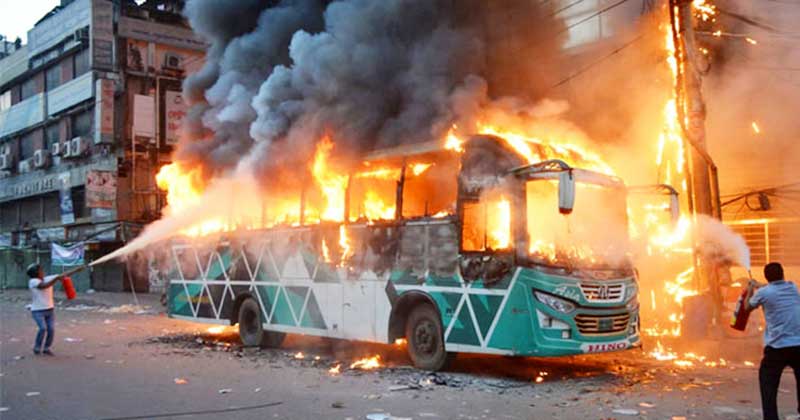 ২৮ অক্টোবর থেকে ২৬৩ যানবাহনে আগুন: ফায়ার সার্ভিস