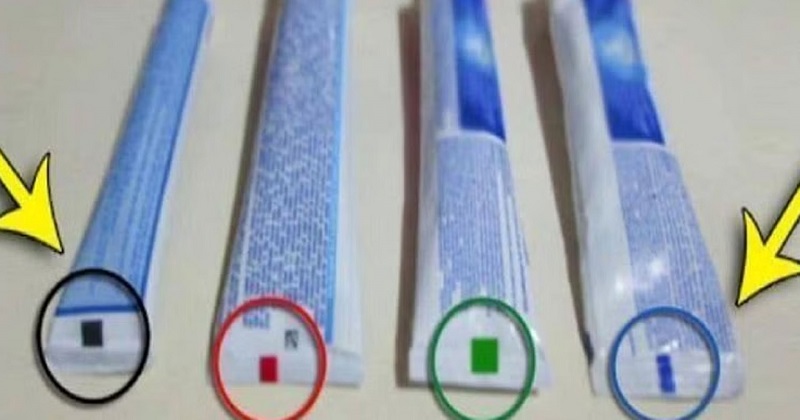 টুথপেস্ট টিউবের গায়ে ভিন্ন রঙের দাগের অর্থ কী? 