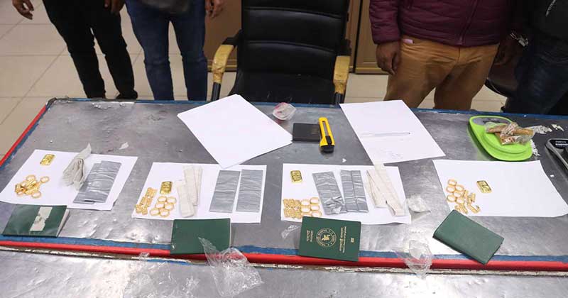 শাহজালালে ৪ যাত্রীর কাছে মিললো ২ কেজি সোনা