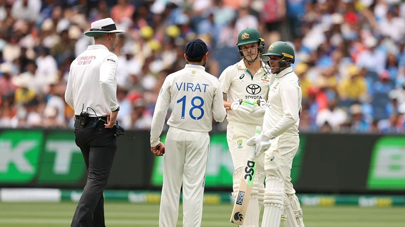 ১৯ বছরের কনস্টাসকে ধাক্কা দিয়ে সমালোচনায় ৩৬ বছরের কোহলি