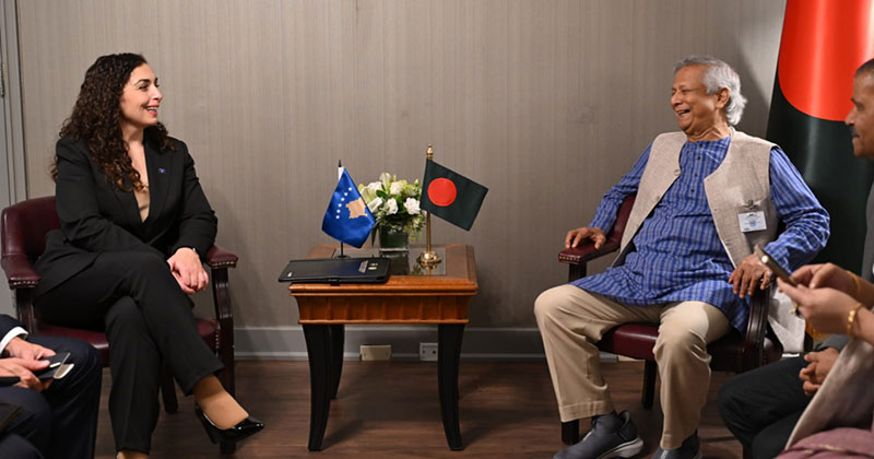 প্রধান উপদেষ্টার সঙ্গে কসোভোর প্রেসিডেন্ট ভিওসা ওসমানির বৈঠক