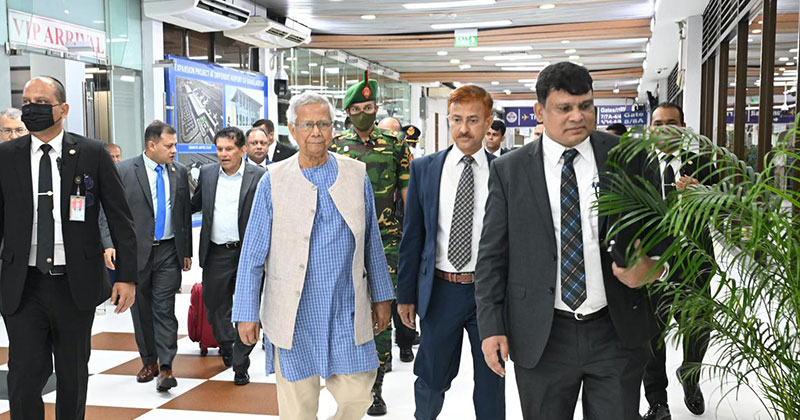 জাতিসংঘ অধিবেশন শেষে ঢাকার পথে প্রধান উপদেষ্টা