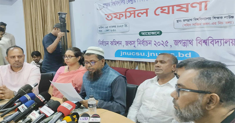 জকসু নির্বাচনের তফসিল ঘোষণা, ২২ ডিসেম্বর ভোট