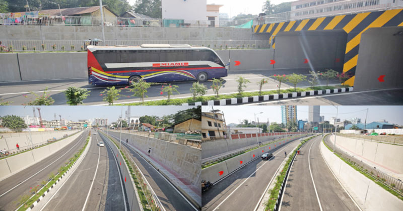 ঢাকায় প্রথম ছয় লেনের রেলওয়ে আন্ডারপাস চালু